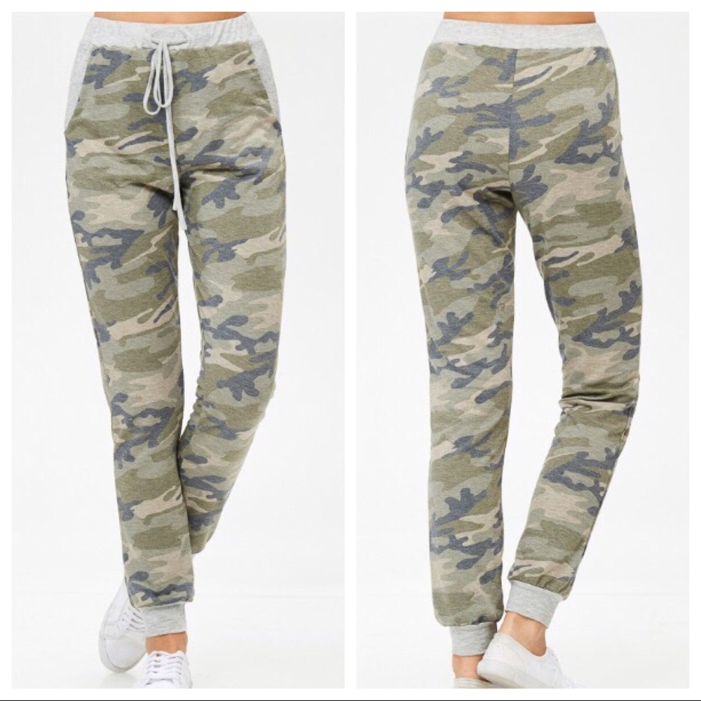 Muted Camo French Terry Cloth Joggers